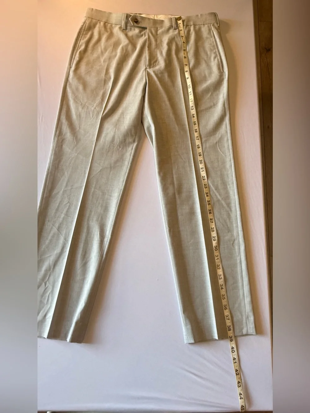 Ralph Lauren Men's Dress Golf Pants 34W X 30L Rn#90736 Light Gray Flat Front